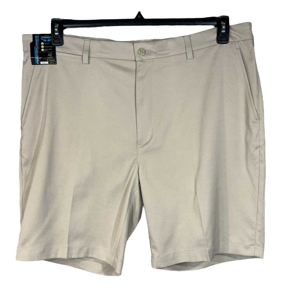Roundtree & Yorke SZ 42 Performance Shorts Classic Fit 9" Inseam Wicking Stretch